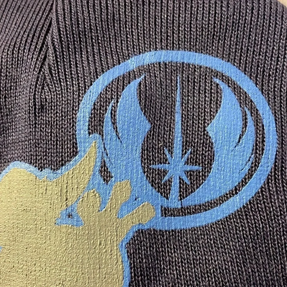 Star Wars Navy Knit Yoda Jedi Graphic Beanie Hat size boys 18 (XXL)